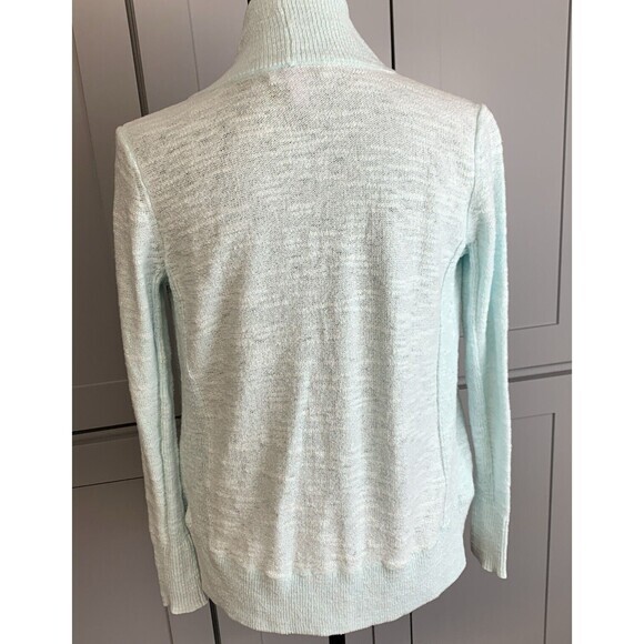 Lilly Pulitzer Amalie Longer Open Curved Hem Cardigan Sweater Sky Blue Sz Small - Picture 5 of 7